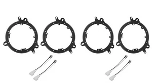 2 Pairs 6.5" Front Door speaker adapters and harness for select Toyota Vehicles - Picture 1 of 1