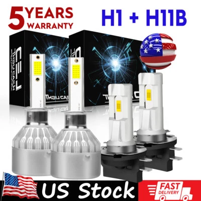 For Hyundai Elantra 2007-2009 2010 White 6000k High/low Beam LED Headlights Kit - Image 1 of 4