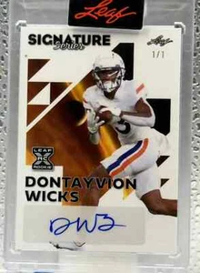 2023 Leaf Signature Series #1/1 DONTAYVION WICKS Autograph Green Bay Packers - Picture 1 of 2