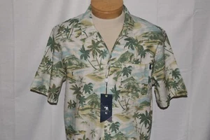 Neu mit Etikett William Murray Large Herren Leinenmischung JUST BEACHY Hawaiihemd Palmen - Bild 1 von 8