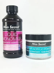 Mia Secret Liquid Monomer 4 oz & Clear Acrylic Powder 2 oz - Picture 1 of 1