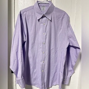 Neu ohne Etikett Brooks Brother Regent lavendel lila Fensterscheibe Baumwolle Hemd 17/35 - Bild 1 von 8