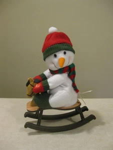 Plüsch Schneemann auf Schaukelpferd Bewegung & Singt Have Yourself a Merry Christmas - Bild 1 von 13