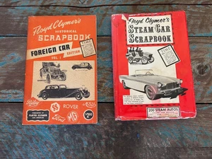 2 Floyd Clymer's Books Historical Foreign and Steam Car Scrapbooks - Picture 1 of 1