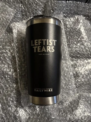 The Daily Wire Leftist Tears 20 oz. Vaso y tapa de viaje de acero NUEVO SIN BPA Foto 1 de 4