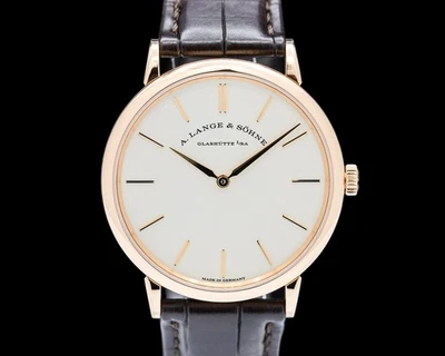 A. Lange and Sohne 201.033 Saxonia Thin 18K Rose Gold Silver Dial - Image 1 of 4