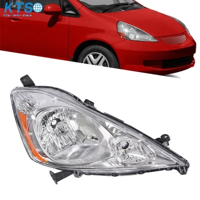 Right Side For Honda FIT 2009-2011 Chrome Housing Headlights Headlamp Pair 09-11 - Image 1 of 4