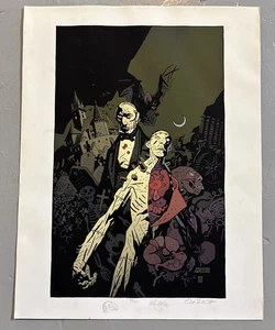 Seltener FRANKENSTEIN DRACULA Druck signiert Mike Mignola Dave Stewart limitiert auf 100 - Bild 1 von 7