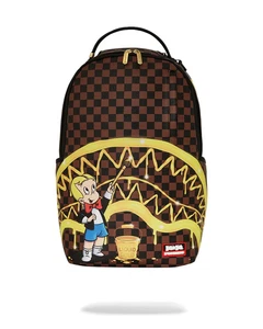 Sprayground RICHIE RICH PAINT THE SHARK GOLD Rucksack Laptopfach Faux Le - Bild 1 von 8
