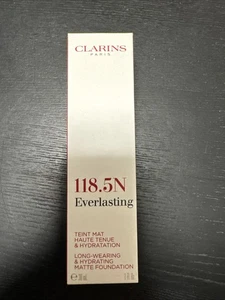 Clarins Everlasting Long Wearing  Hydrating Matte Foundation 118.5N CHOCOLATE  - Picture 1 of 3