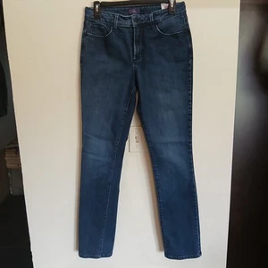 NYDJ Slim Straight Jeans Womens Size 8 (28x31) Lift Tuck Tech Stretch Denim - Picture 1 of 20