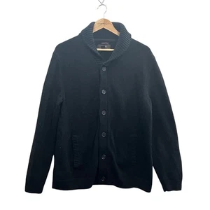 Suéter Tasso Elba Lana Alpaca Negro Botón Lujo Hilo Talla Grande - Imagen 1 de 6