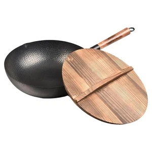 Chinesischer Wok mit Holzgriff, Gas, antihaftbeschichtet, manuelle - Bild 1 von 6