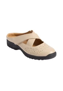 Comfortview Women's The Archie Mule - 7 1/2 W, Oyster Pearl (Wide Widths - Picture 1 of 10