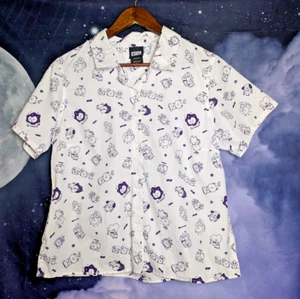 BT21 Purple Line Art Button Down Shirt Gr. XL Kpop BTS Fan Unisex Baumwolle - Bild 1 von 8