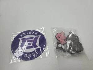 2 NEW Metal Durable DragonBall Z DBZ Pins pin Majin Buu & Kid Buu + Frieza Patch - Picture 1 of 3