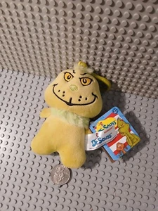 Aurora Dr. Seuss Grinch Stuffed Plush Keychain Clip NWT Green 3.5" Mini - Bild 1 von 2