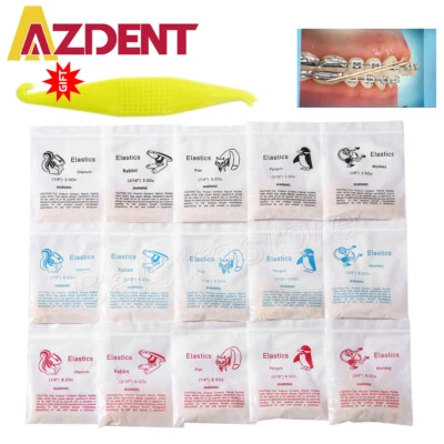 5000pcs AZDENT Dental Orthodontic Latex Elastics Zoo Pack Rubber 3.5/5.0/6.5 OZ - Image 1 of 4