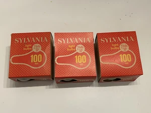 3 Vintage Sylvania 2 Stück - 100 WATT INNEN FROST GLÜHBIRNEN VOR POSTLEITZAHL 1960er - Bild 1 von 7