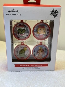 Hallmark The Grinch 4 Mini Christmas Tree Ornaments 2024 Dr. Seuss Cindy Lou Who - Picture 1 of 4