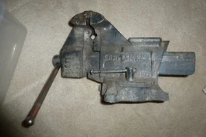 VINTAGE CRAFTSMAN No. 51871 SWIVEL BENCH VISE 5-1/2" JAWS HEAVY DUTY USA - Picture 1 of 16