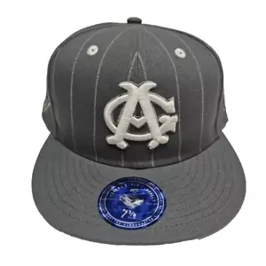 Chicago American Giants Baseball Hat NLB Gray White Pinstriped EFF Size 7 5/8 - Picture 1 of 4