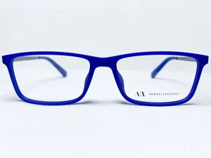 NEW Armani Exchange AX3027F 8168 Mens Blue Rectangle Eyeglasses Frames 55/16~140 - Picture 1 of 6