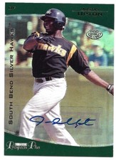 Justin Upton 2006 Tristar Prospects Plus Autograph Rookie GREEN 8/50 Angels 