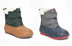 NEW TODDLER BOYS 7 9 10 OLD NAVY COLOR BLOCKED SNOW DUCK BOOTS SHOES - Picture 1 of 8