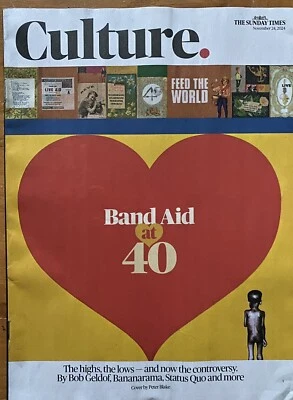 The Sunday Times Culture Magazine Band Aid At 40 Cher Book Wicked 24 Nov 2024 - Image 1 of 4