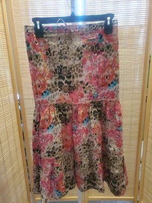 Falda Bobbie Brooks Mujer Talla Grande 2X Multicolor Floral Cordón Cintura  Foto 1 de 4