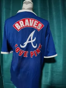 Women's Victorias Secret Love Pink Atlanta Braves JERSEY Small - Picture 1 of 6