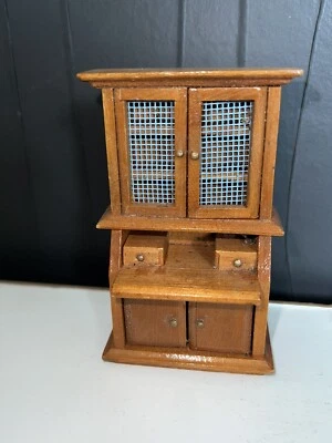 Armoire MINIATURE En Bois 1:12 Pour Maison De Poupée, Diorama, Vitrine Miniature - Photo 1/4