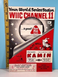 🔥1959 Pittsburgh Pirates Baseball Program vs Cardinals Unscored HIGH GRADE🔥 - Picture 1 of 3