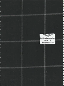 Black With White Check Suiting Fabric Best For Suit Pants 5 Yard Fabric - Picture 1 of 2
