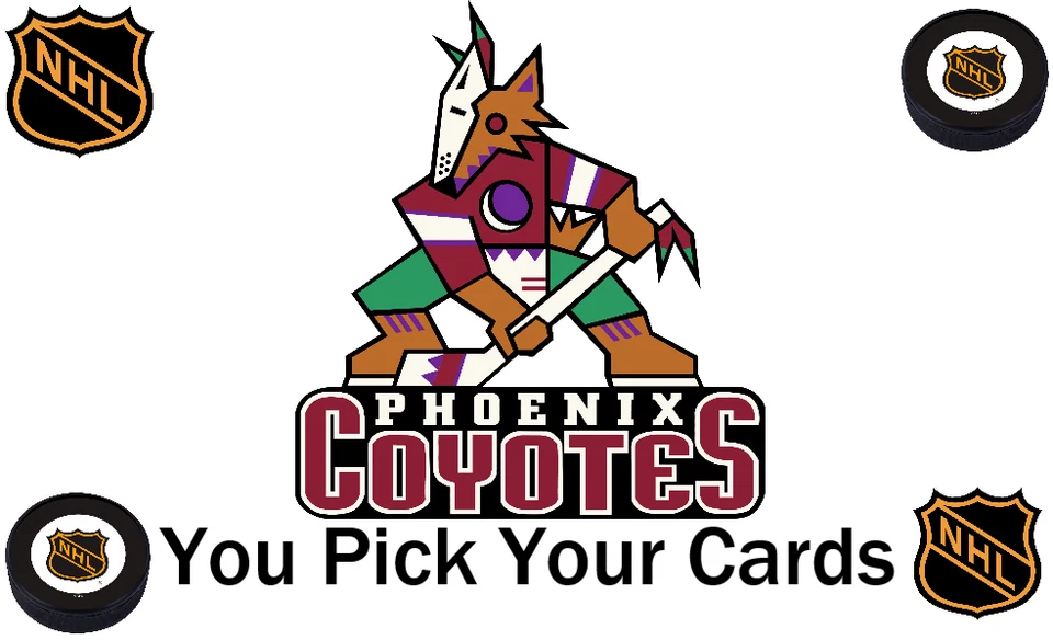 You Pick Your Cards - Arizona Phoenix Coyotes Team - NHL Hockey Card Selection - Image 1 of 1