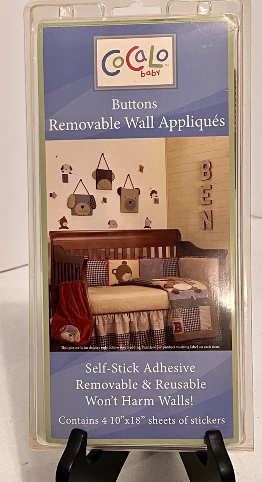 Nuevos apliques de pared Cocalo BOTONES para oso, mono, cachorro perro ~ extraíbles y reutilizables Foto 1 de 4