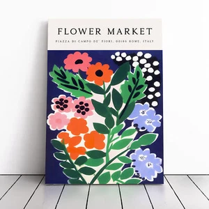 Rome Flower Market No.5 Exhibition Canvas Wall Art Print Framed Picture Decor - Picture 1 of 5
