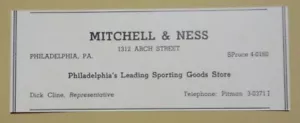1949 Mitchell & Ness Sporting Goods Pubblicità Philadelphia, PA - Foto 1 di 1