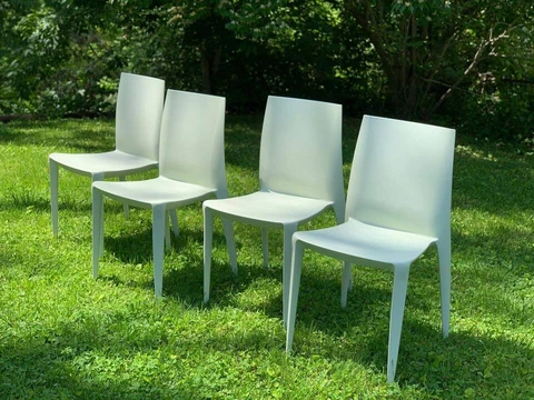 Mario Bellini Bull Chairs, Set of 4 - Design within Reach - Teal/Gray Cover