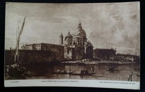Postal de Venecia Italia principios de 1900 rara muy buena condición Santa Maria Della Salute Met Museum  - Imagen 1 de 7