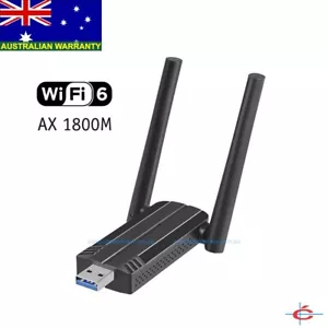 WiFi 6 AX 1800Mbps Dual Band USB Wireless Adapter / Dongle WPA3 for Win Linux - Picture 1 of 9