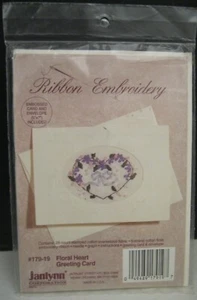 BAND STICKSET VON JANLYNN CORP #179-19 BLUMEN HERZ GRUSSKARTE SET NEU - Bild 1 von 3