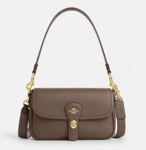 COACH Hadley Shoulder Bag Dark Stone CY683 Outlet Women's Bag NEW - Picture 1 of 8