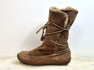 Camper Ladies Winter Boots Suede Fur Brown UK 6 EU 39