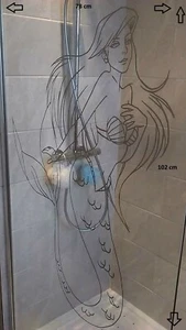 Bathroom Cute mermaid Shower Design Wall Art Sticker Decal Home Decor - Picture 1 of 5