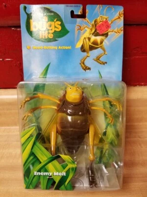 Figura de acción Mattel Pixar Bug's Life Enemy Molt 19341 acción cabeza-butting Foto 1 de 3