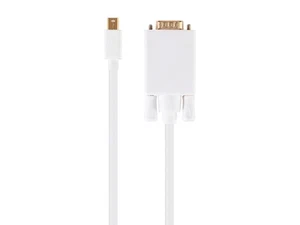 10ft Gold Plated 32AWG Mini DisplayPort / Thunderbolt to VGA Cable - White - Picture 1 of 6