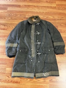 Chaqueta de bombero Globe CO 40 auténtica vintage negra para hombre - Imagen 1 de 14