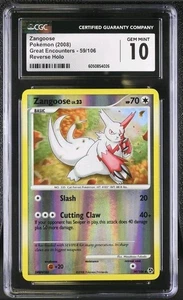Zangoose 59/106 Great Encounters Pokemon Reverse Holo CGC 10 GEM MINT - Picture 1 of 3